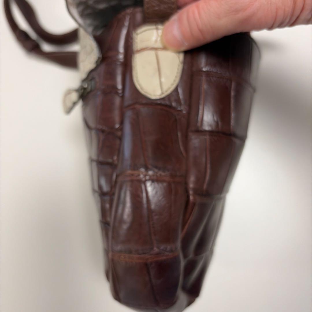 IBIZA　ブラウン　ワニ革　ショルダーバッグ　美品！