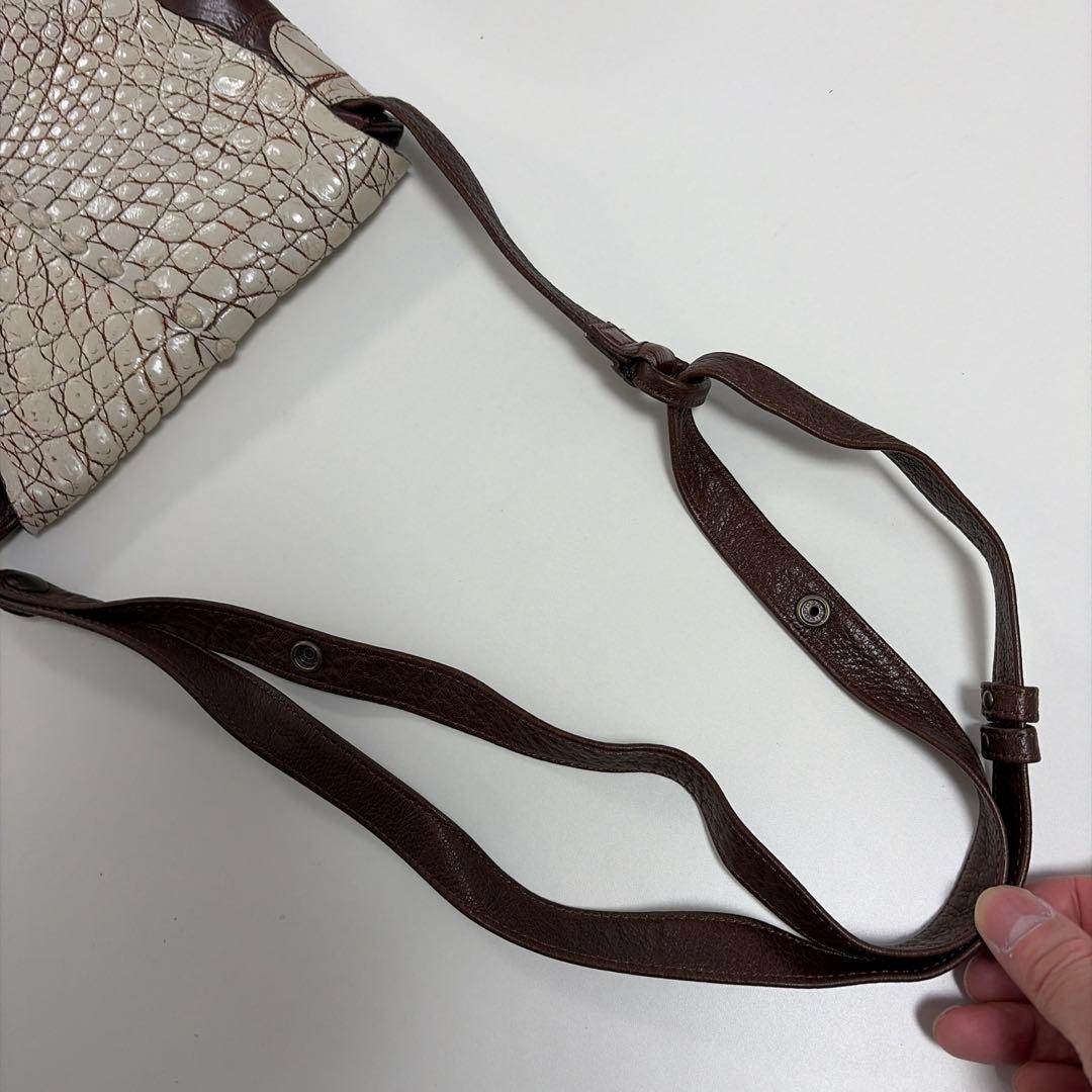 IBIZA　ブラウン　ワニ革　ショルダーバッグ　美品！