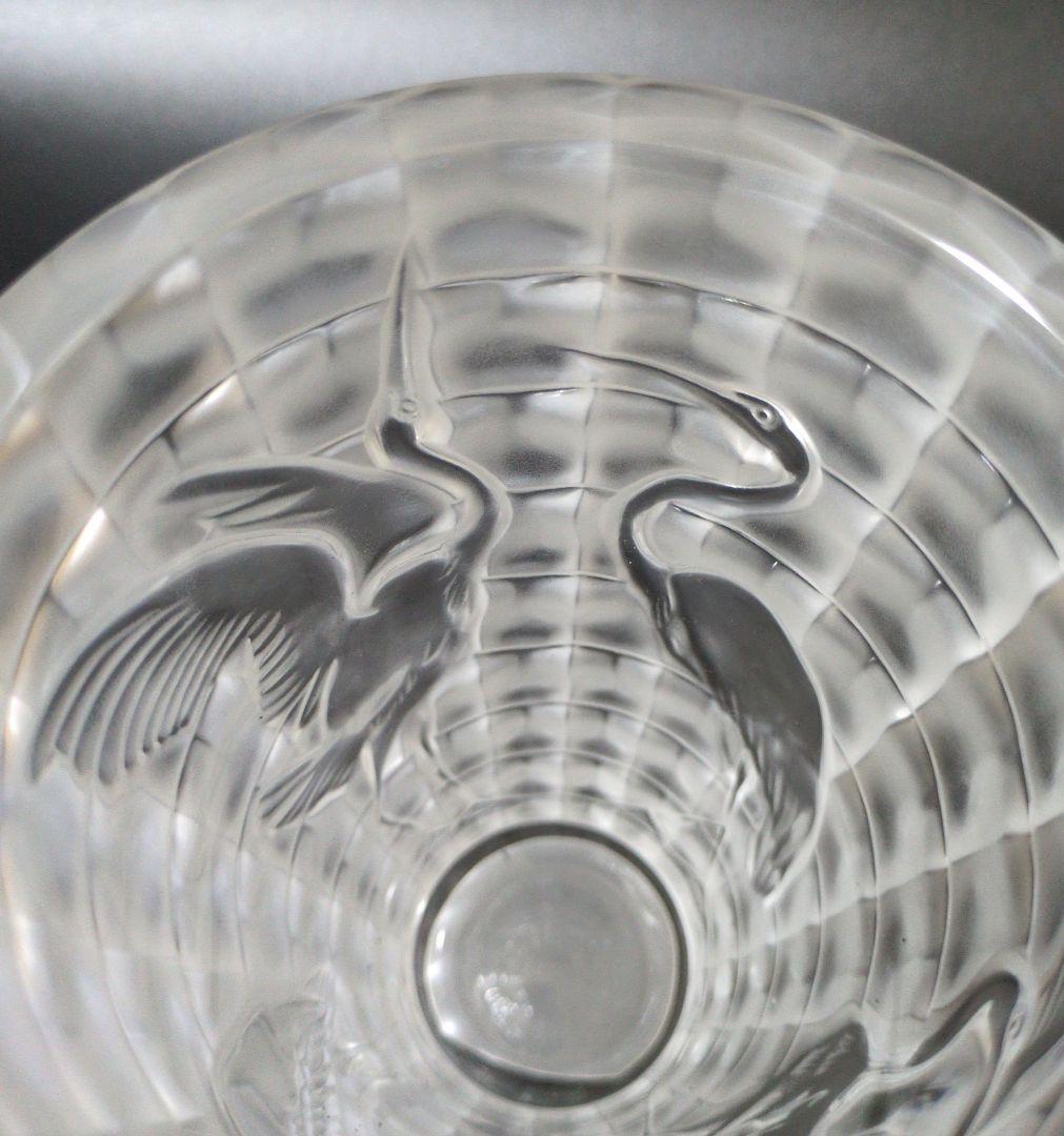 ルネ・ラリック LALIQUE 花瓶 VASE ツル 美品 ルネ・ラリック LALIQUE