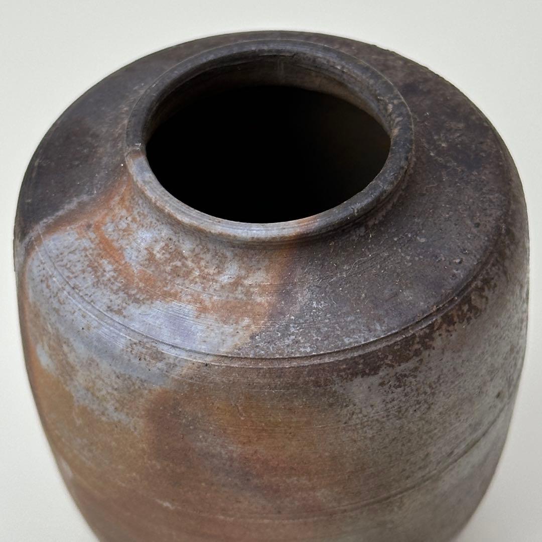 備前焼 茶入 小壺 共箱・仕覆付き 骨董品 アンティーク