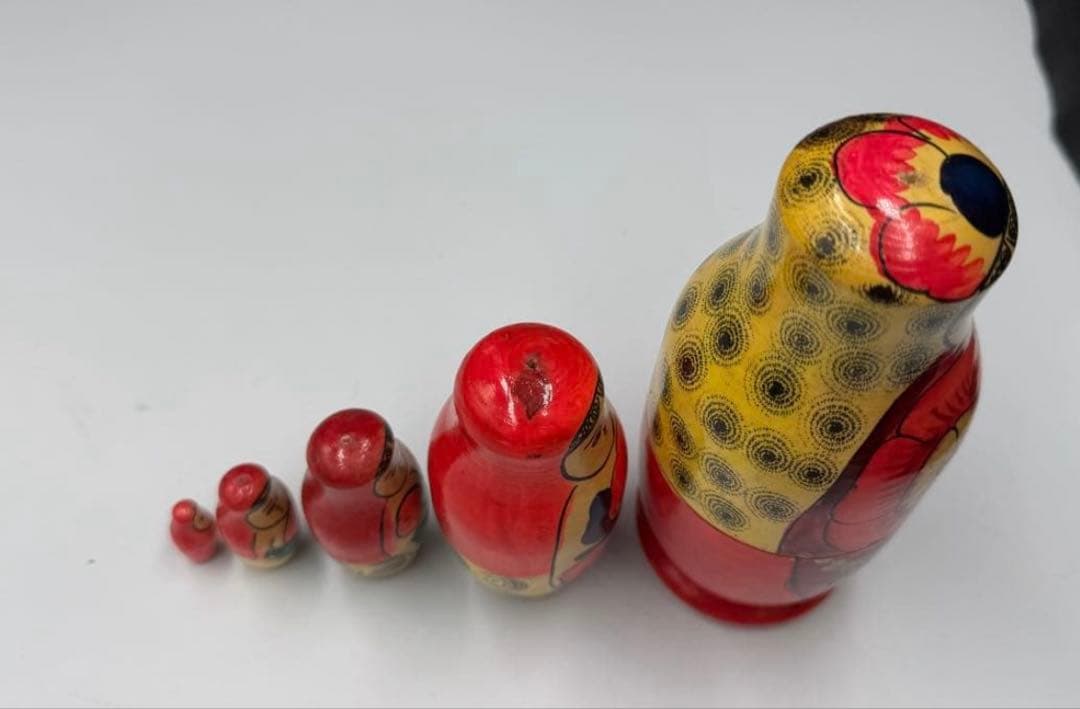 激レア‼️ソビエト アンティーク 初期のマイダン地方 マトリョーシカ 5