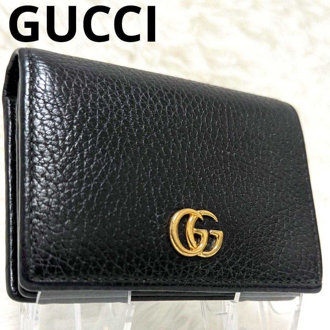 ✨大人気✨GUCCI グッチ マーモント 折り財布 GG ロゴ ブラック