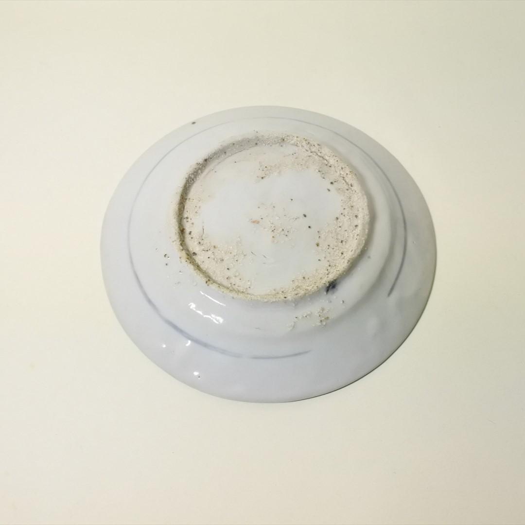 中国　明末清初　呉須　染付　鳥　草花　皿　骨董品　アンティーク