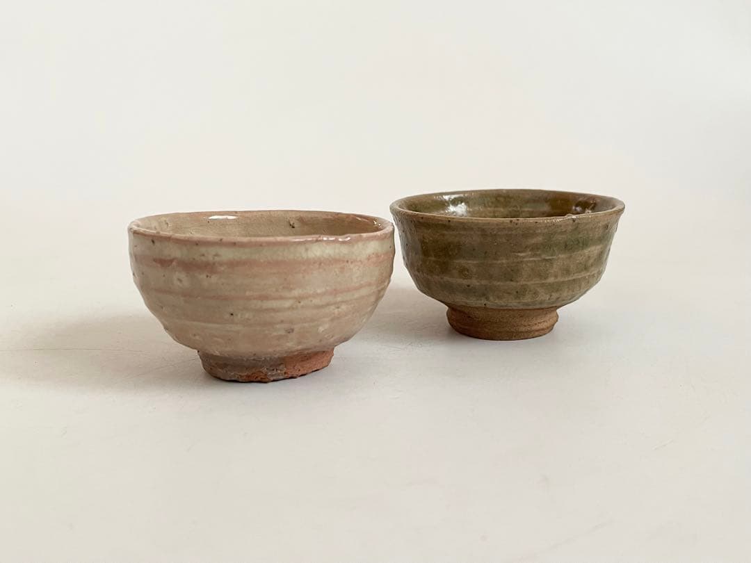 人間国宝 陶芸家 加藤土師萌 陶盃 二客 酒器 酒盃 ぐい呑 猪口