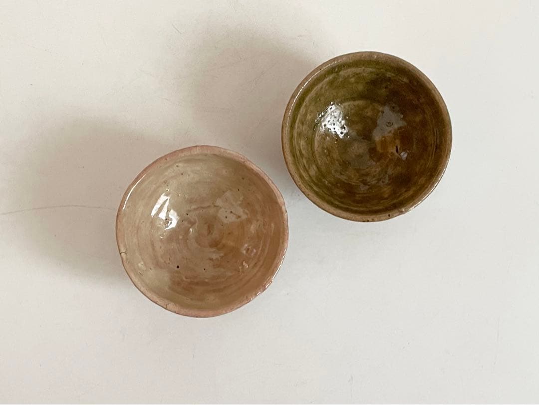 人間国宝 陶芸家 加藤土師萌 陶盃 二客 酒器 酒盃 ぐい呑 猪口