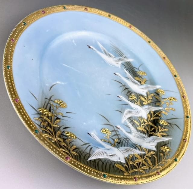 【専用】オールドニッポン 志水禄之助商店 21.9㎝ 白鳥 ガチョウ プレート