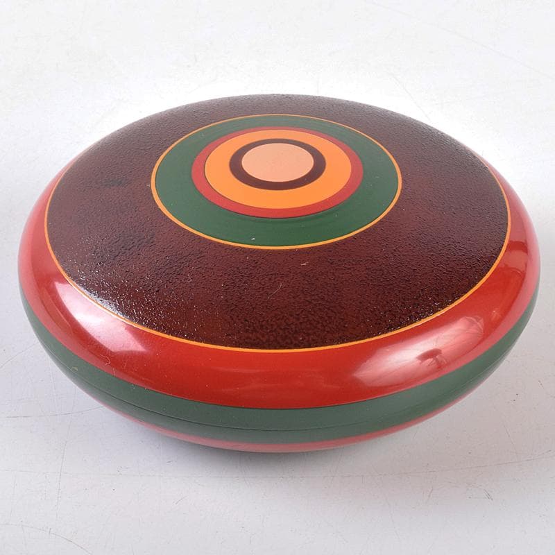 茶道具　五代　川端近左作　独楽塗香合　共箱　V　R8841