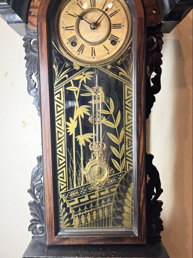 ナ*ナ様 精工舎　黒柿　柱時計　古時計　振り子　ゼンマイ　ボンボン　レトロ　ユン