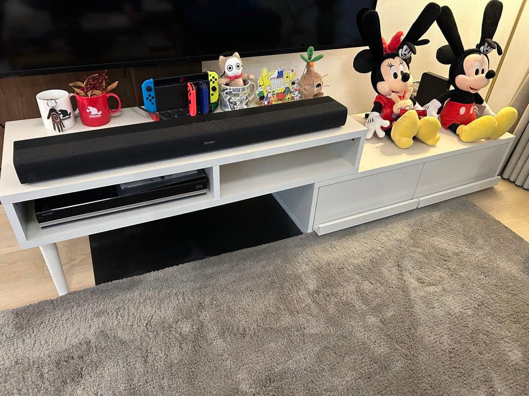 うさぎ様専用】薄型 伸長式 テレビ台 白 幅105-196cm ニトリ - メルカリ