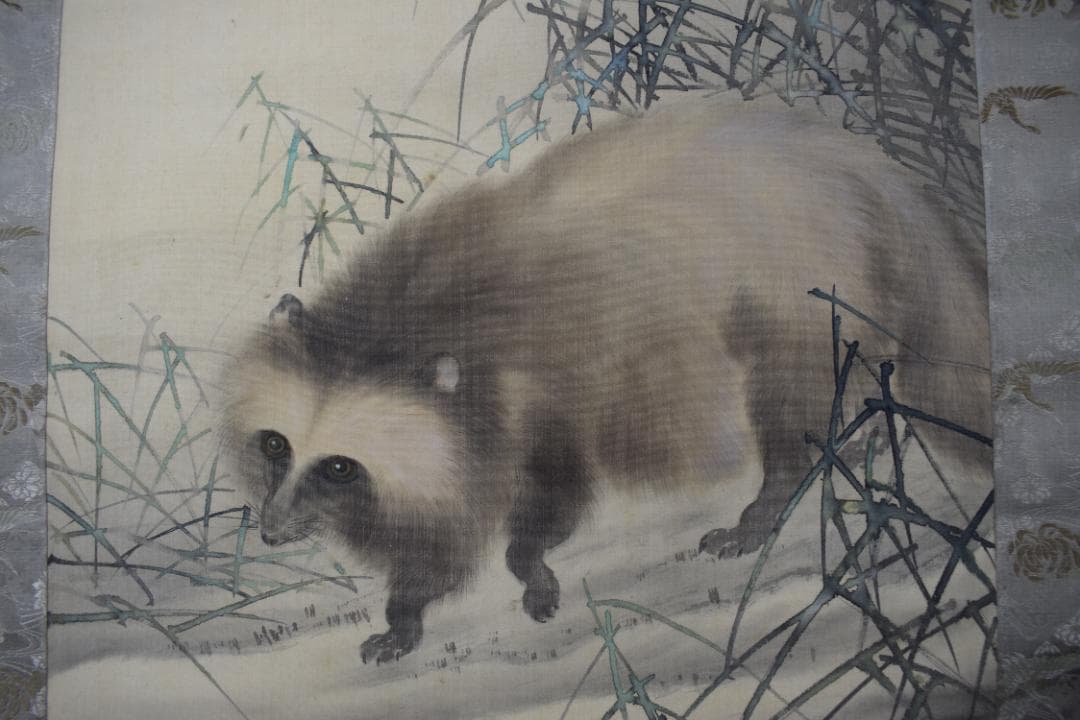 翆山/月下狸之図/掛軸☆宝船☆Y-984 JMの通販はau PAY マーケット