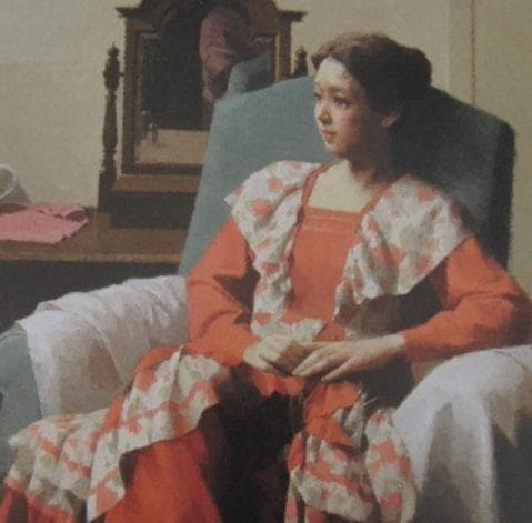 中村清治、【椅子に座った婦人】、希少な額装用画集より、新品額装付