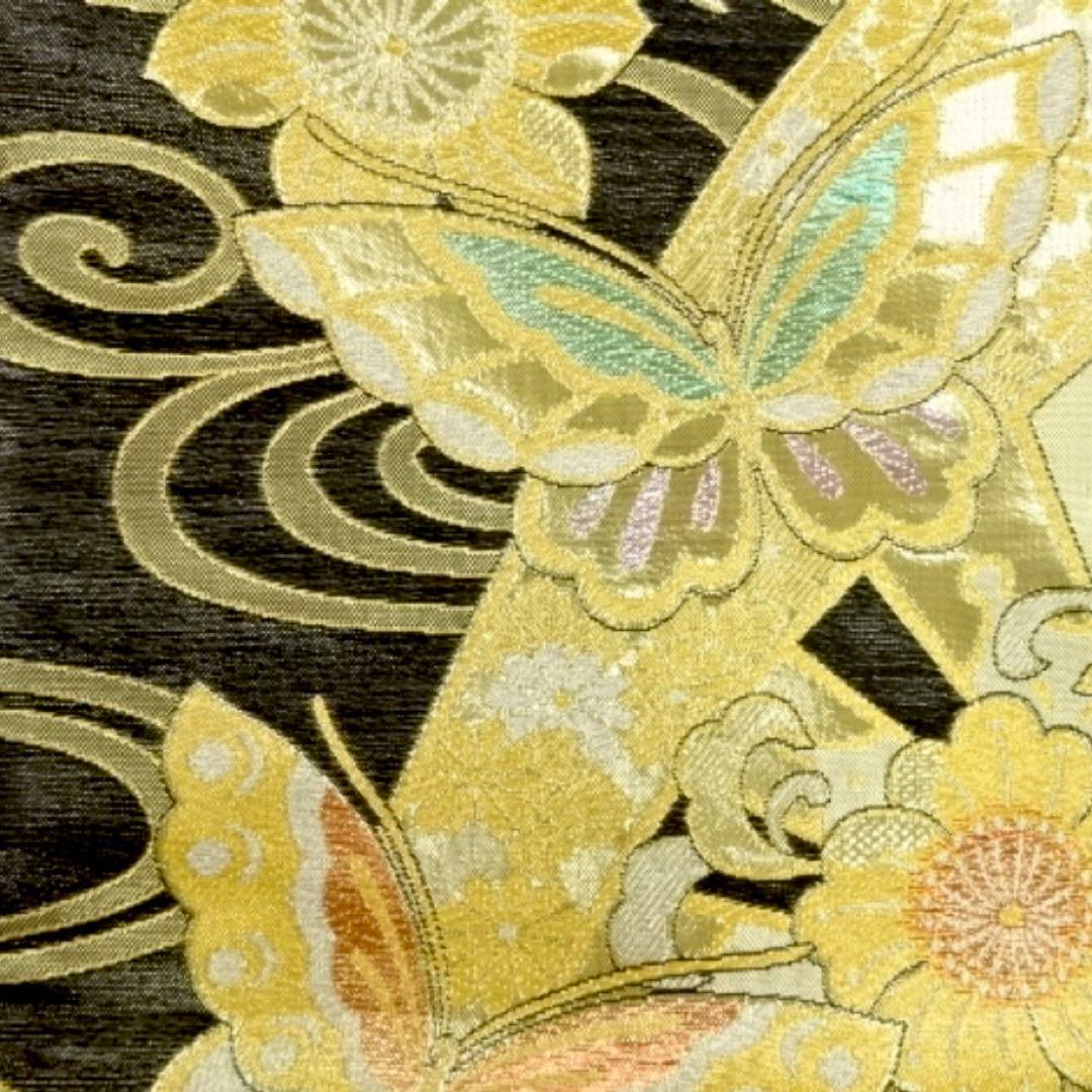 dot☆様 正絹 蝶に辻ヶ花模様織出し袋帯 振袖など