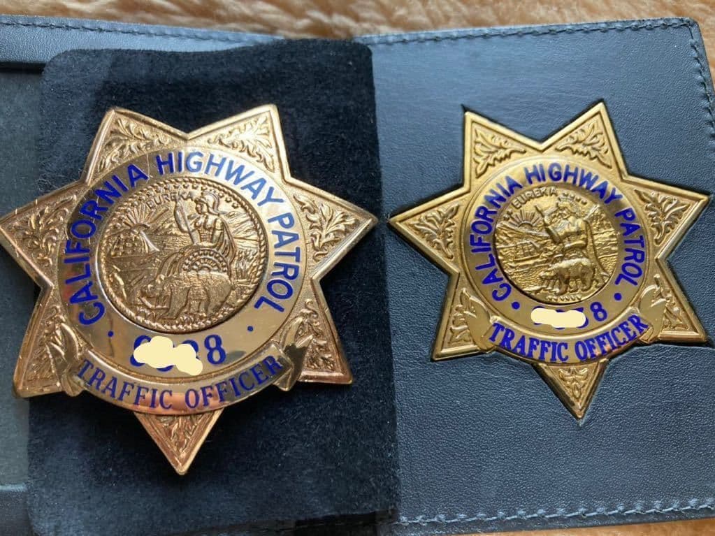 カリフォルニアハイウェイパトロール CHP実物ブレスト フラットバッジ