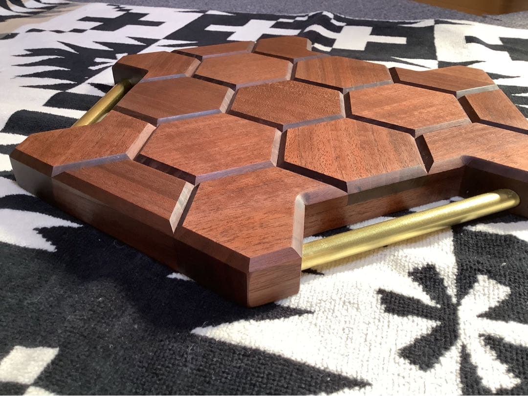 ヘキサゴンテーブル天板三脚テーブルヘキサゴン122ウォールナット