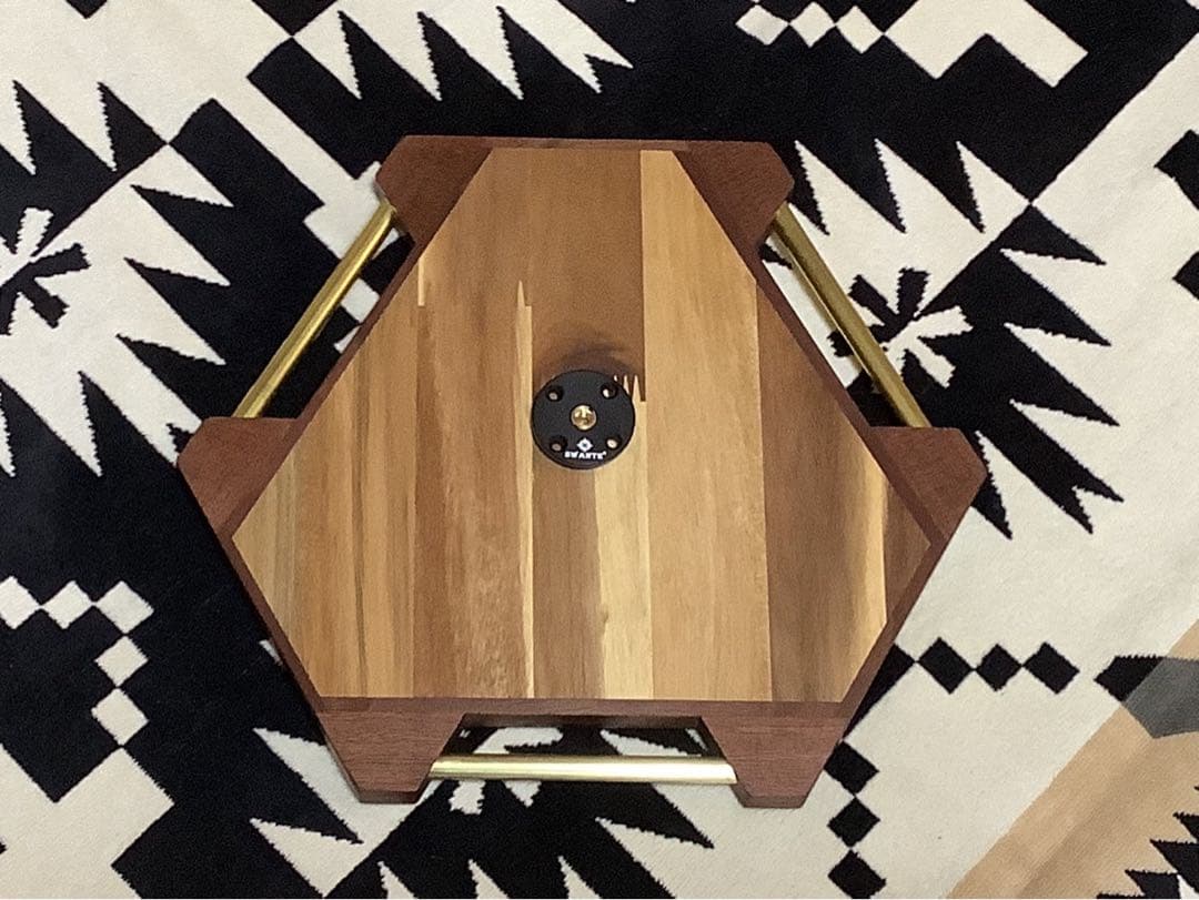 ヘキサゴンテーブル天板三脚テーブルヘキサゴン122ウォールナット