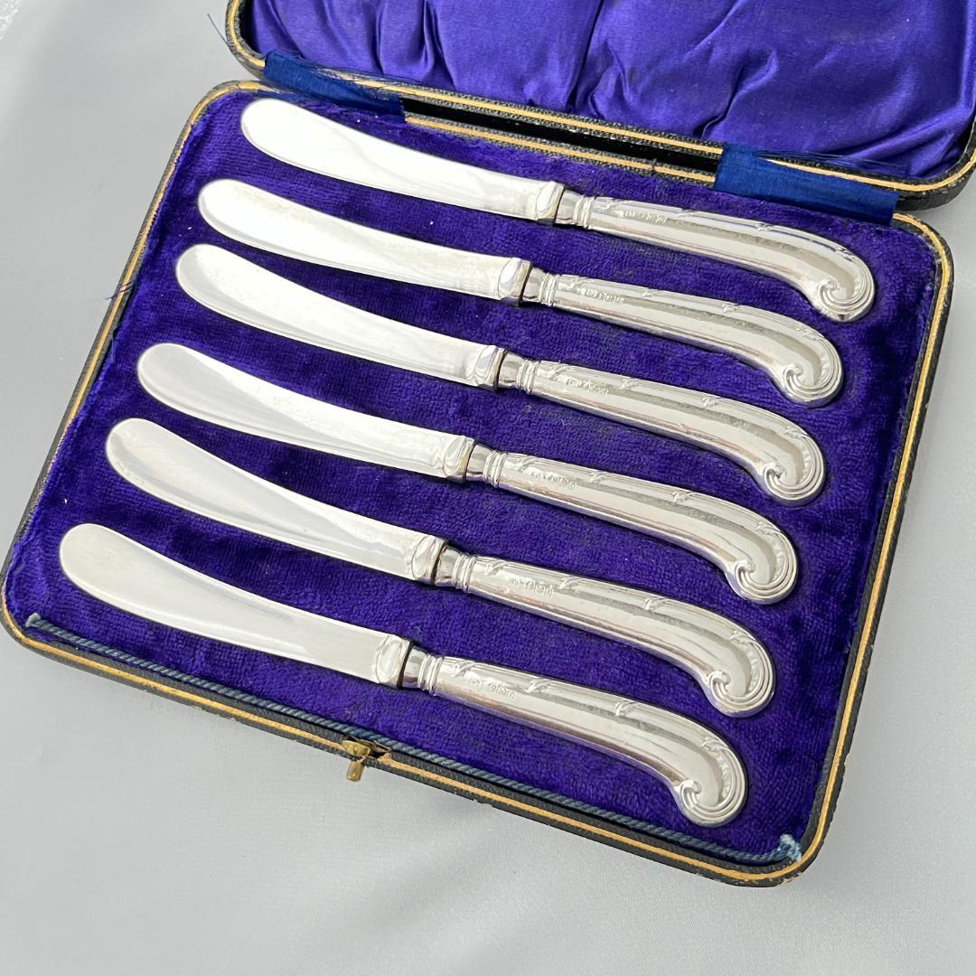 【Yates Brothers】 【純銀ハンドル】 ロココのティーナイフ