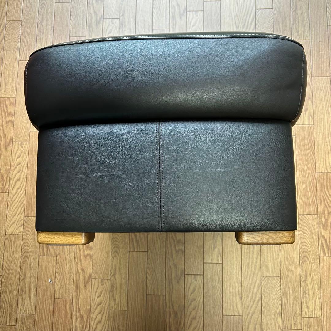 値下げ　カリモク chitano チターノ スツール オットマン 本革張