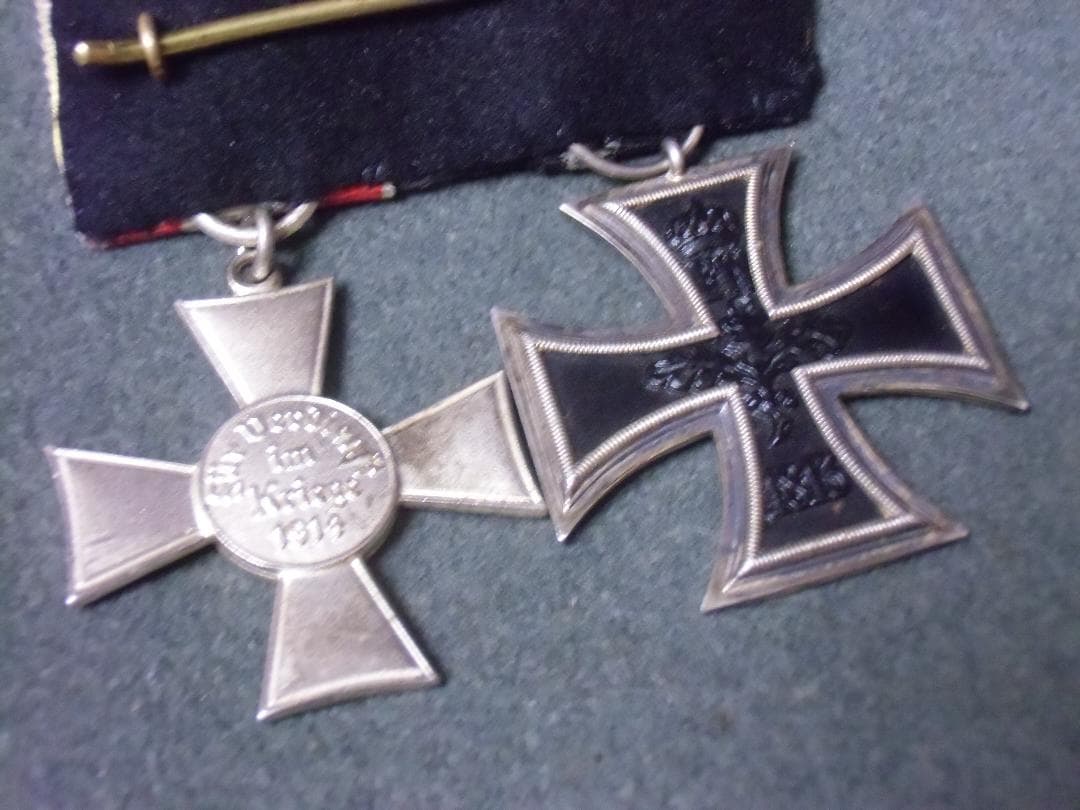 Ｗ帝政ドイツ軍/プロイセン王国＊ハンブルク＊２連メダルバー （実物）