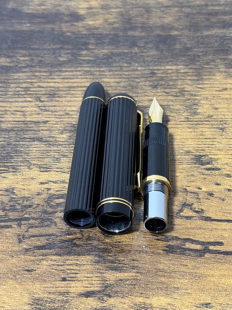 1980年製 初代 ジャスタス 14金 ゴールド 万年筆 パイロット 嵌合式 M