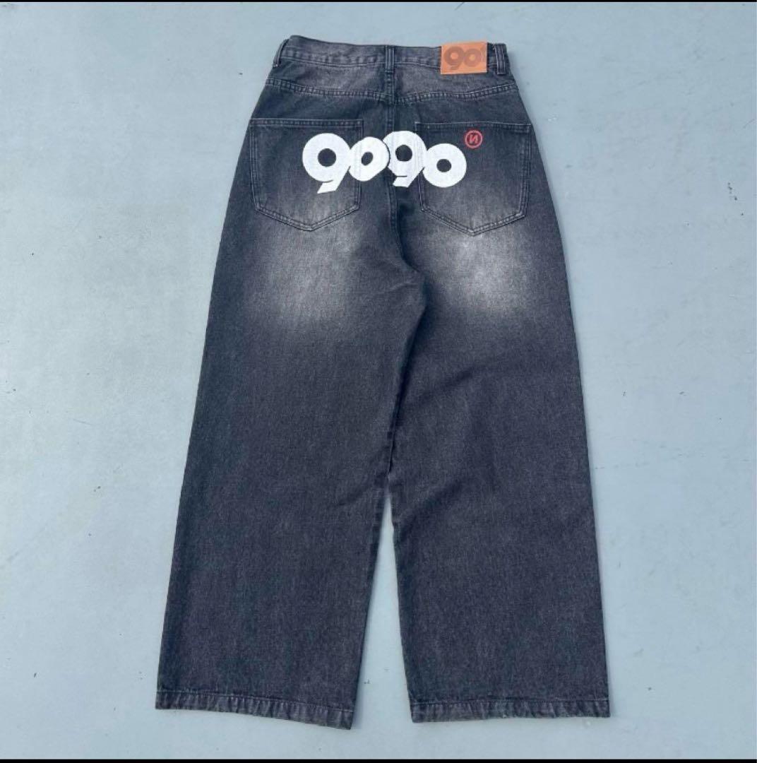 9090 OG Logo Painted Denim Pants