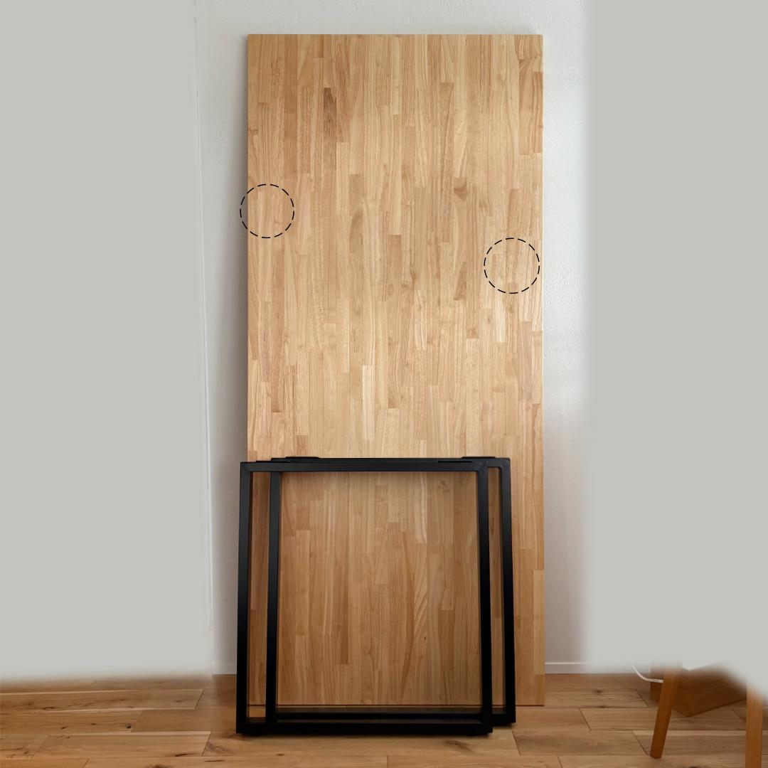 【KANADEMONO】ラバーウッド デスク テーブル 幅180