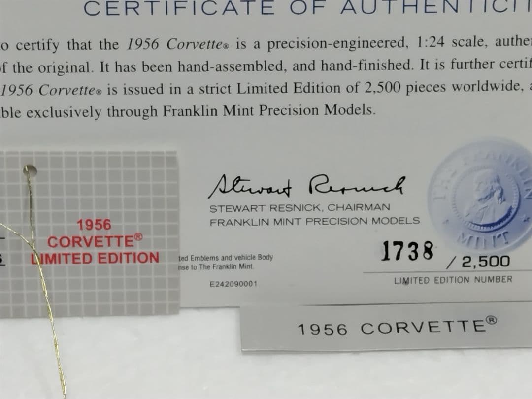 フランクリンミント 1956シボレーコルベット リミテッドエディション