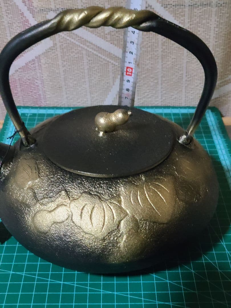 南部鉄瓶　ひさご　金黒　特別オーダー廃盤品　1.2L　新品未使用