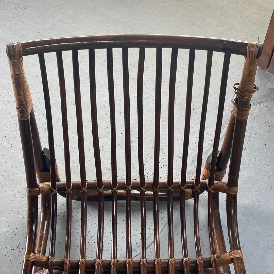 ①【マルニ木工】ラタンチェア 籐 ヴィンテージ レトロ 家具 2脚出品中！