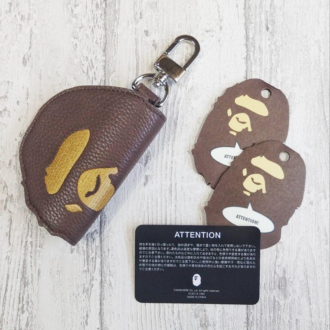 BAPE レザー APEHEAD キーケース☆新品・未使用