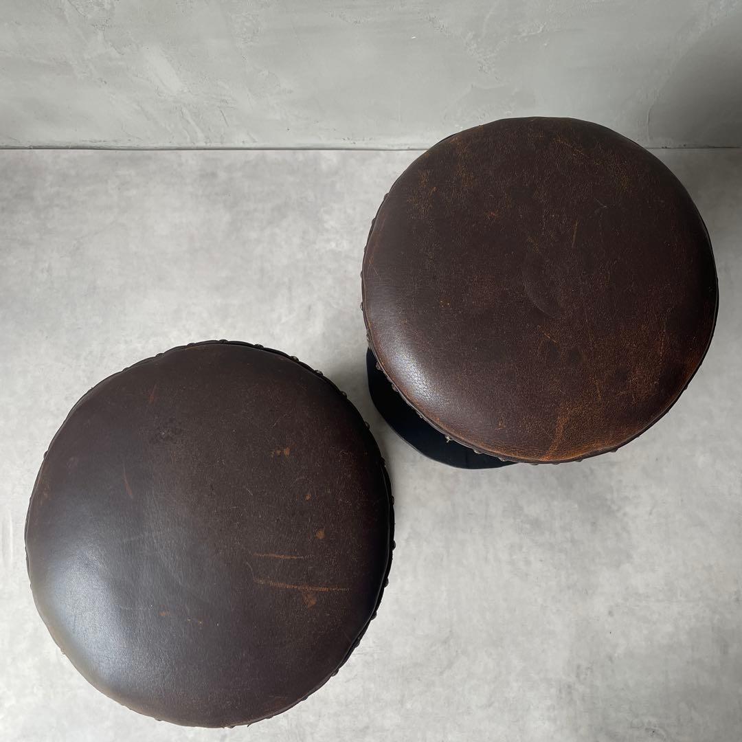 木製 木彫り アフリカ スツール ガーゴイル 丸椅子 ヴィンテージ 民芸