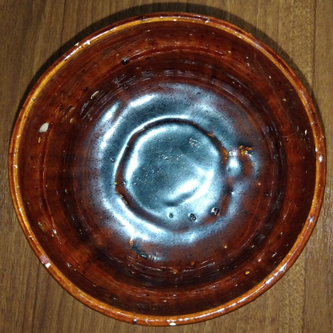 レア】大樋焼 茶道具 茶碗 飴釉茶碗 茶器 茶道 大樋焼き 茶色 緑色 抹茶色