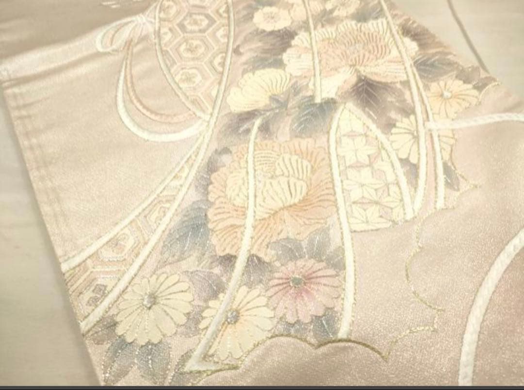 振袖 フルセット6点サイズS〜M 駒刺繍 流水鴛鴦花車文 暈