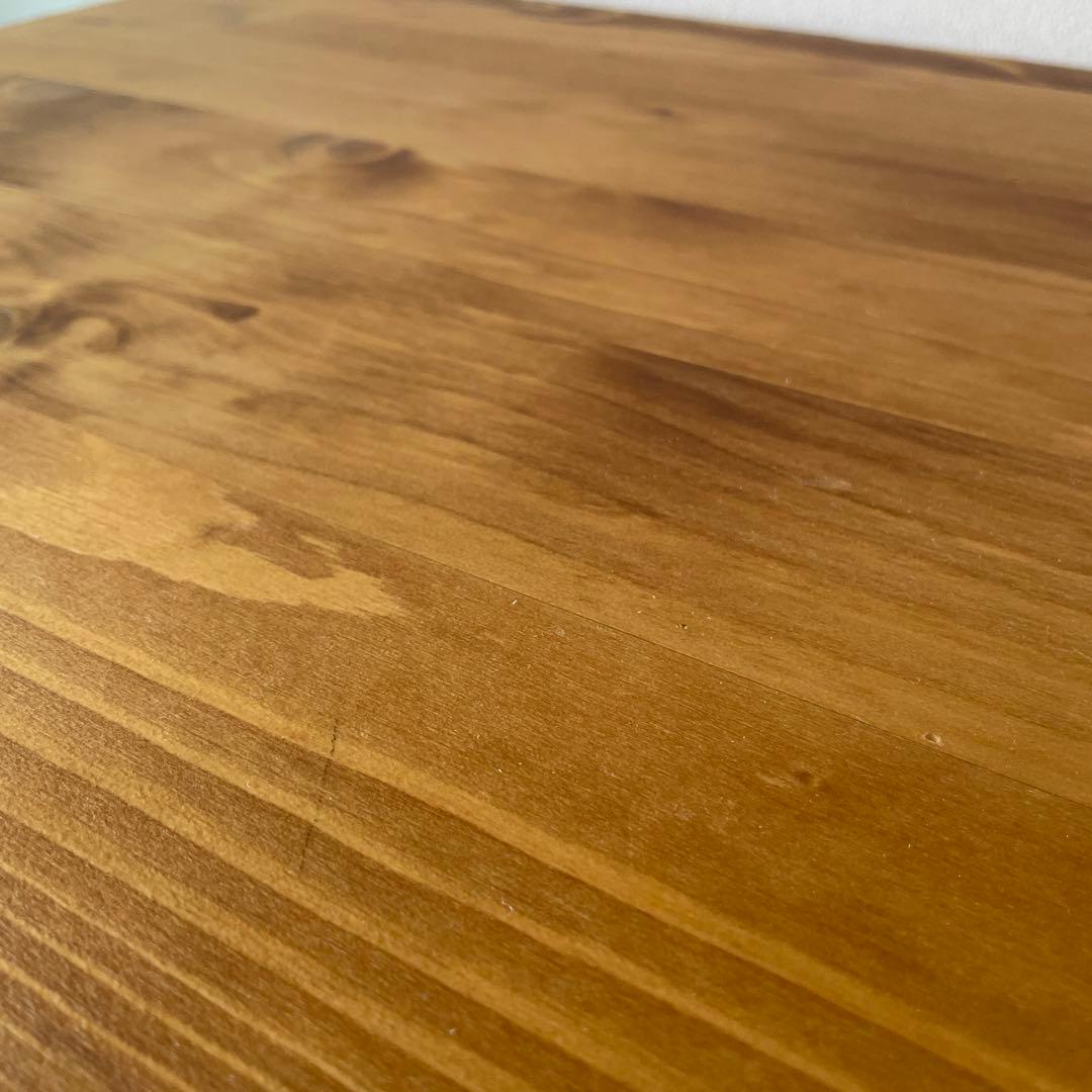 ロウヤ　l字デスク　アンティーク風　アイアン脚　幅140センチ