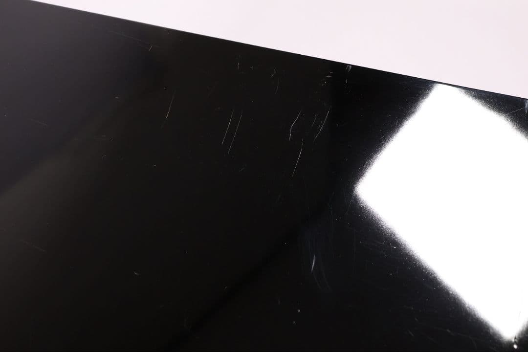 漆芸 二段卓 黒塗 うるみ塗 木製 錫覆輪 54.2cm 花台 古道具【MB58