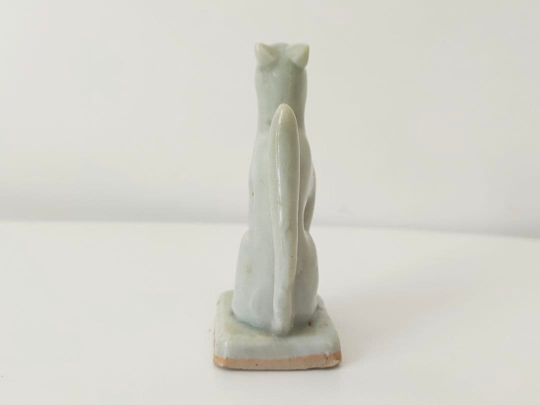 ラスト1体 白磁、 陶器の稲荷、狐 仏教美術 奉納、御深井焼 古伊万里