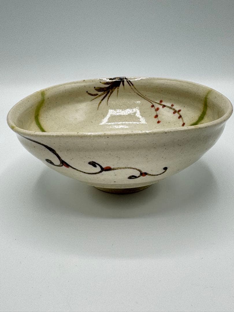 山十窯 加藤光右衛門 織部茶碗 茶道具 古美濃焼