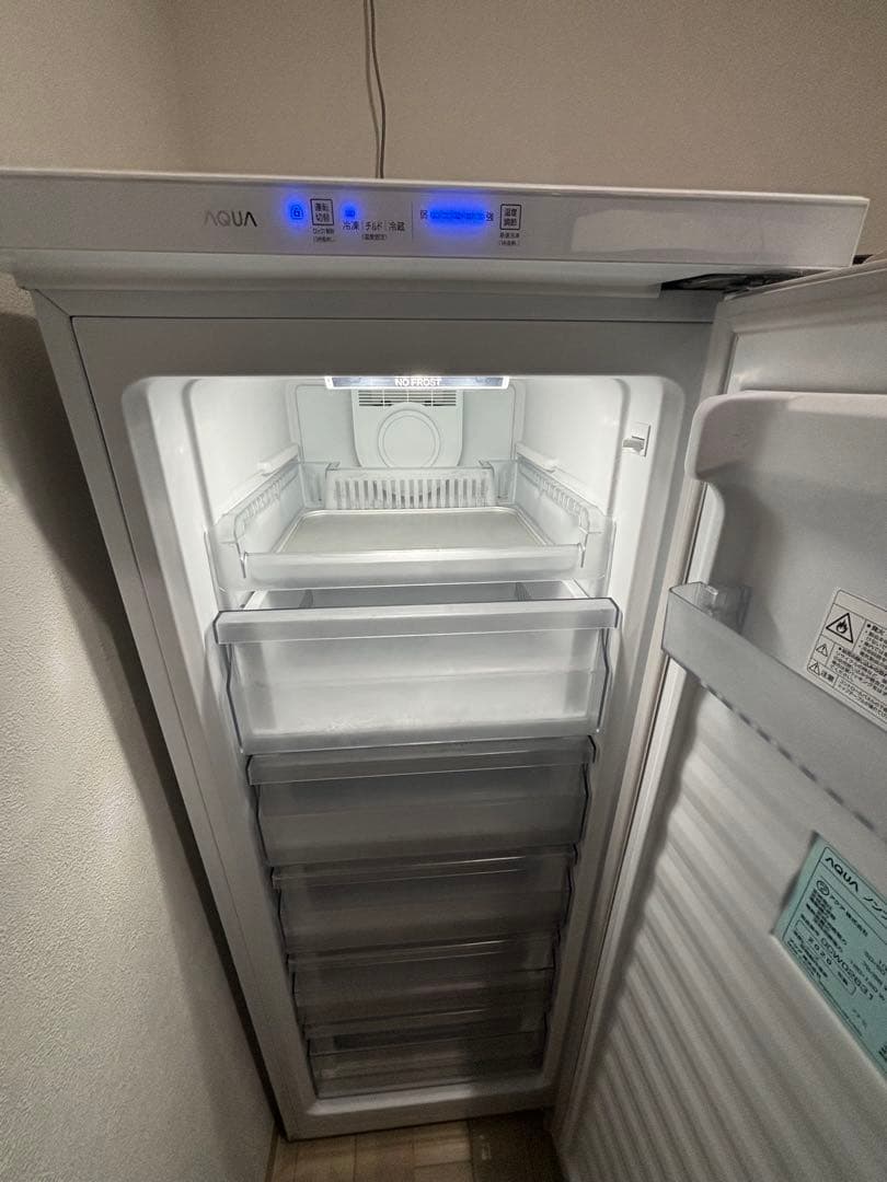 送料無料, AQUA 冷凍庫 AQF-GS15J(W) 150L , アクア