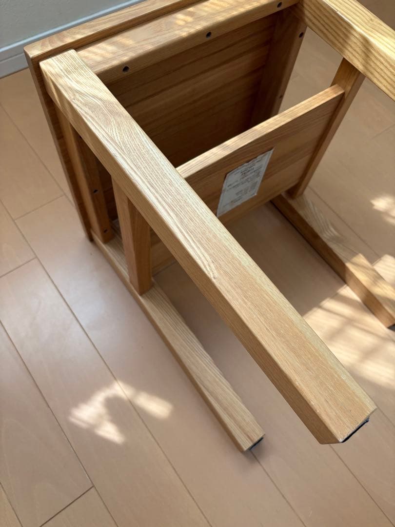 無印良品 木製サイドテーブルベンチ タモ材 廃盤品