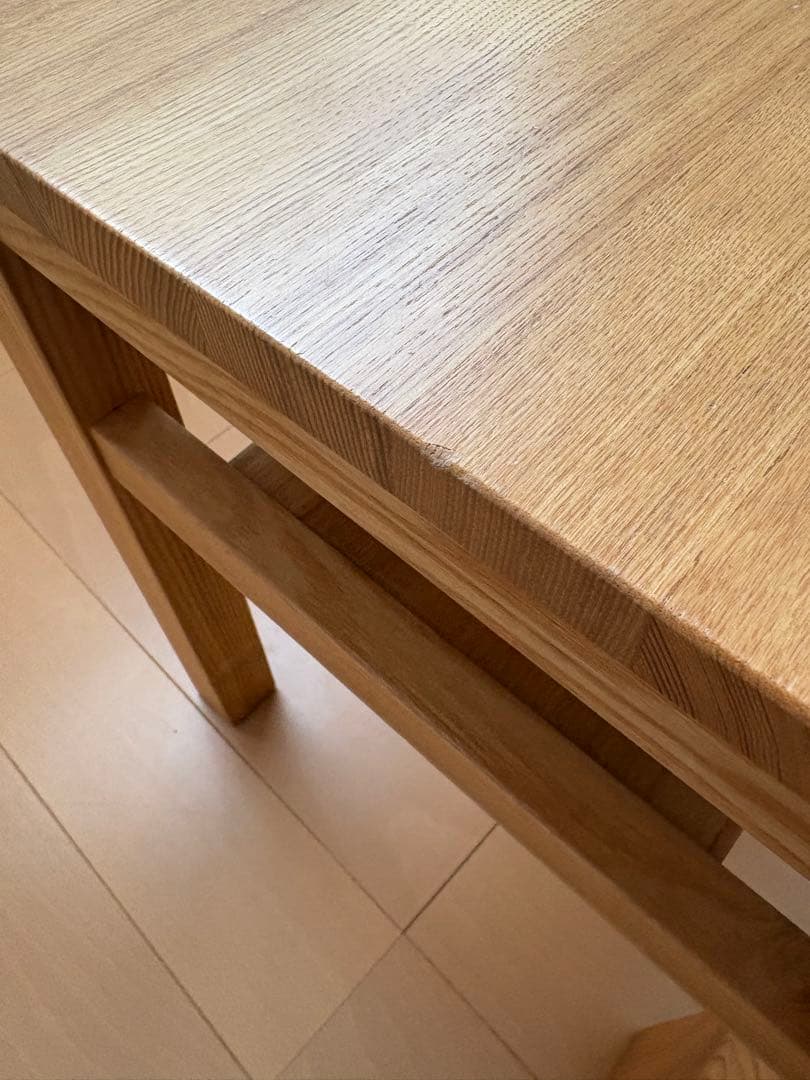 無印良品 木製サイドテーブルベンチ タモ材 廃盤品