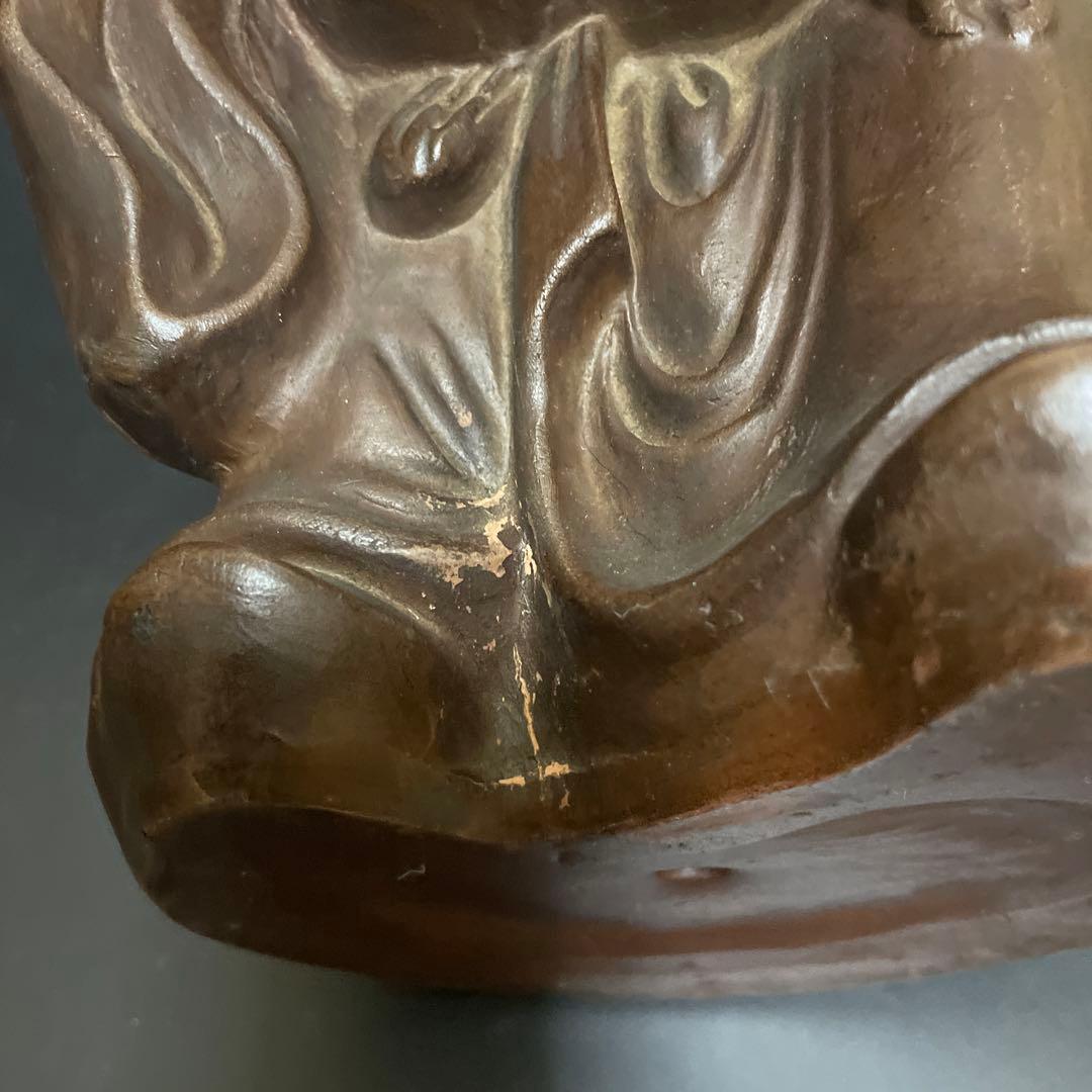 時代物 備前焼 特大 布袋様 友敬作 七福神