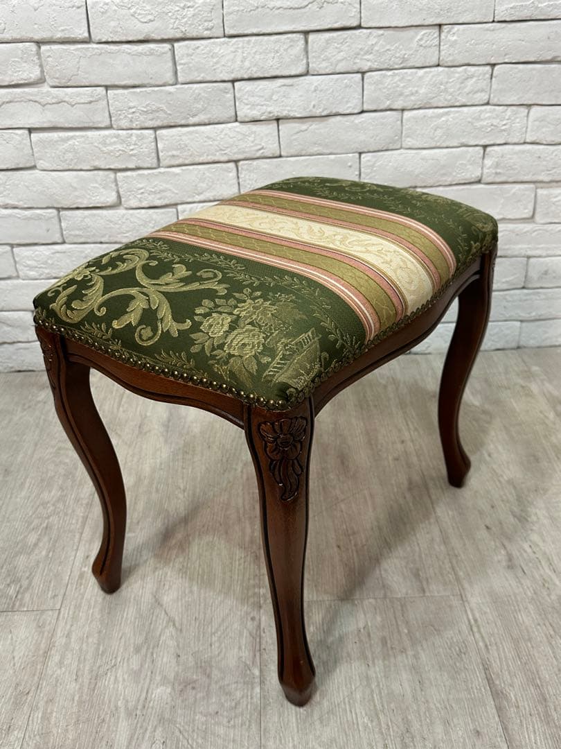 ⭐️【全国送料無料】3万円　スツール　椅子　腰掛け　猫脚　ヨーロピアン　オットマン