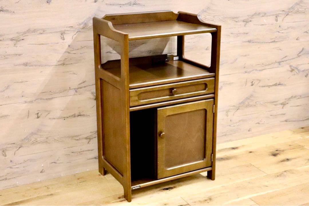 カリモク電話台花台サイドテーブル小物置き生け花