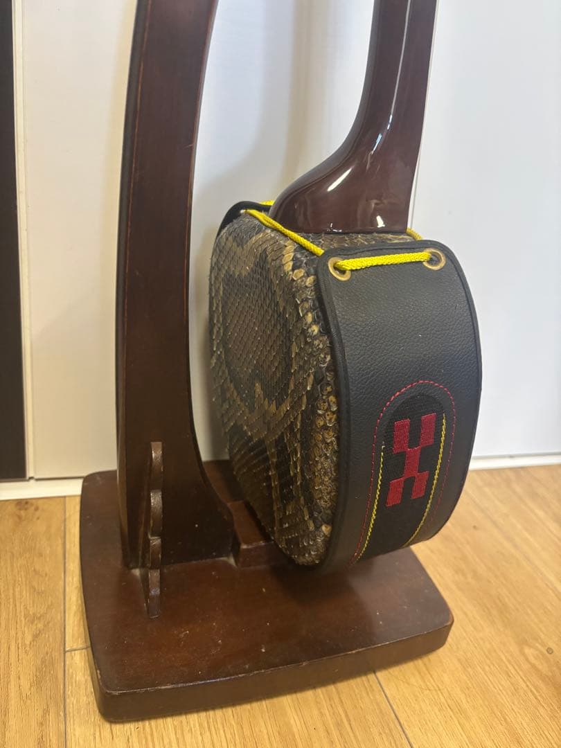 沖縄三線　奥間の知念大工型　八重山黒ユシ