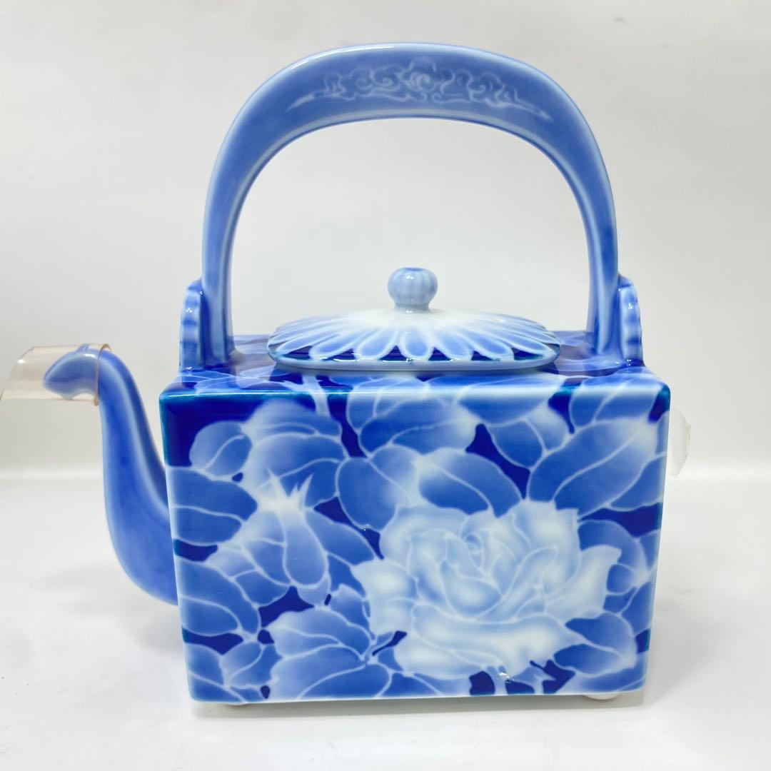 未使用品】深川製磁 醤油差 古代バラ 菊彫刻正油差 宮内庁