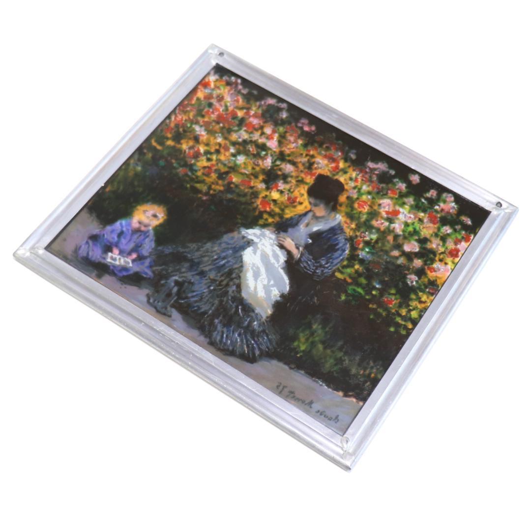 モネ夫人と子ども ヴィンテージ ステンドグラス クロード・モネ