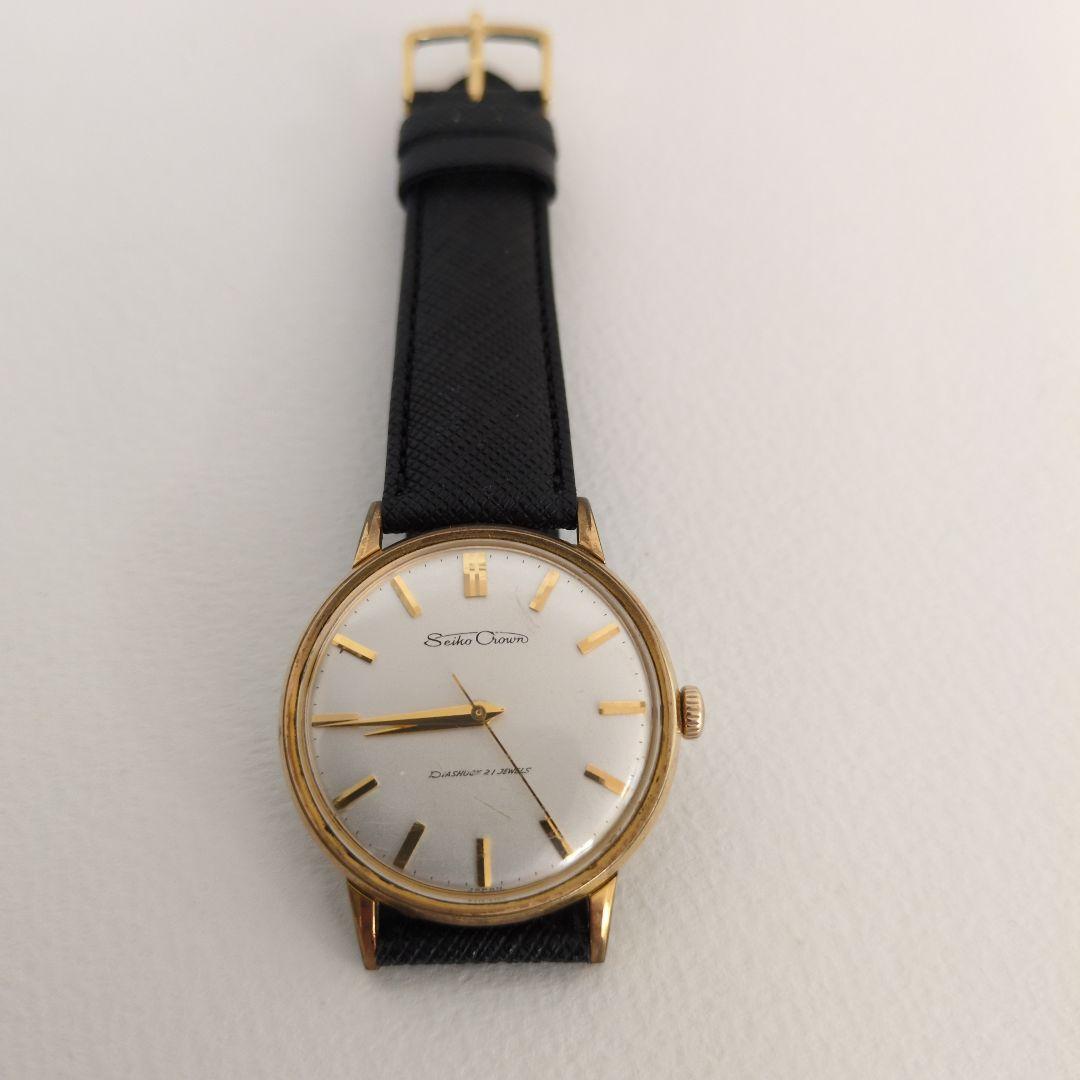 [稼動]SEIKO CROWN 手巻アンティーク腕時計 J14071E 21石