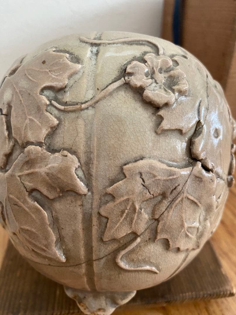 萩焼 十代 三輪休雪 ？ 休和 萩焼浮彫香炉 浮彫香炉 香