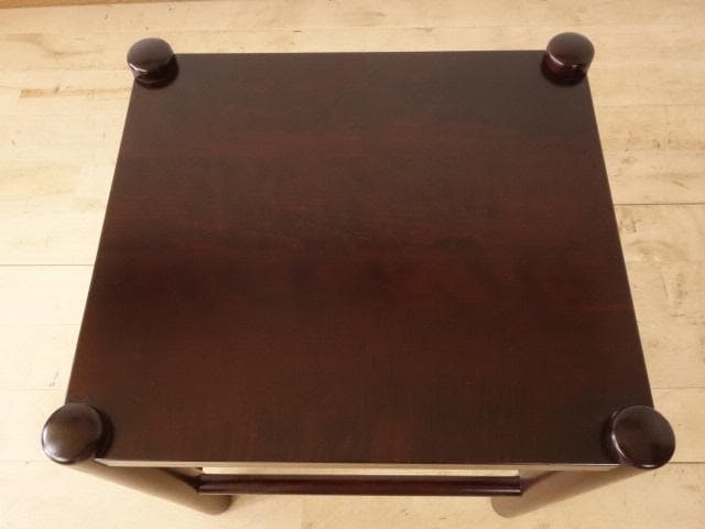 北海道民芸家具 ミニテーブル 花台 再塗装済 USED