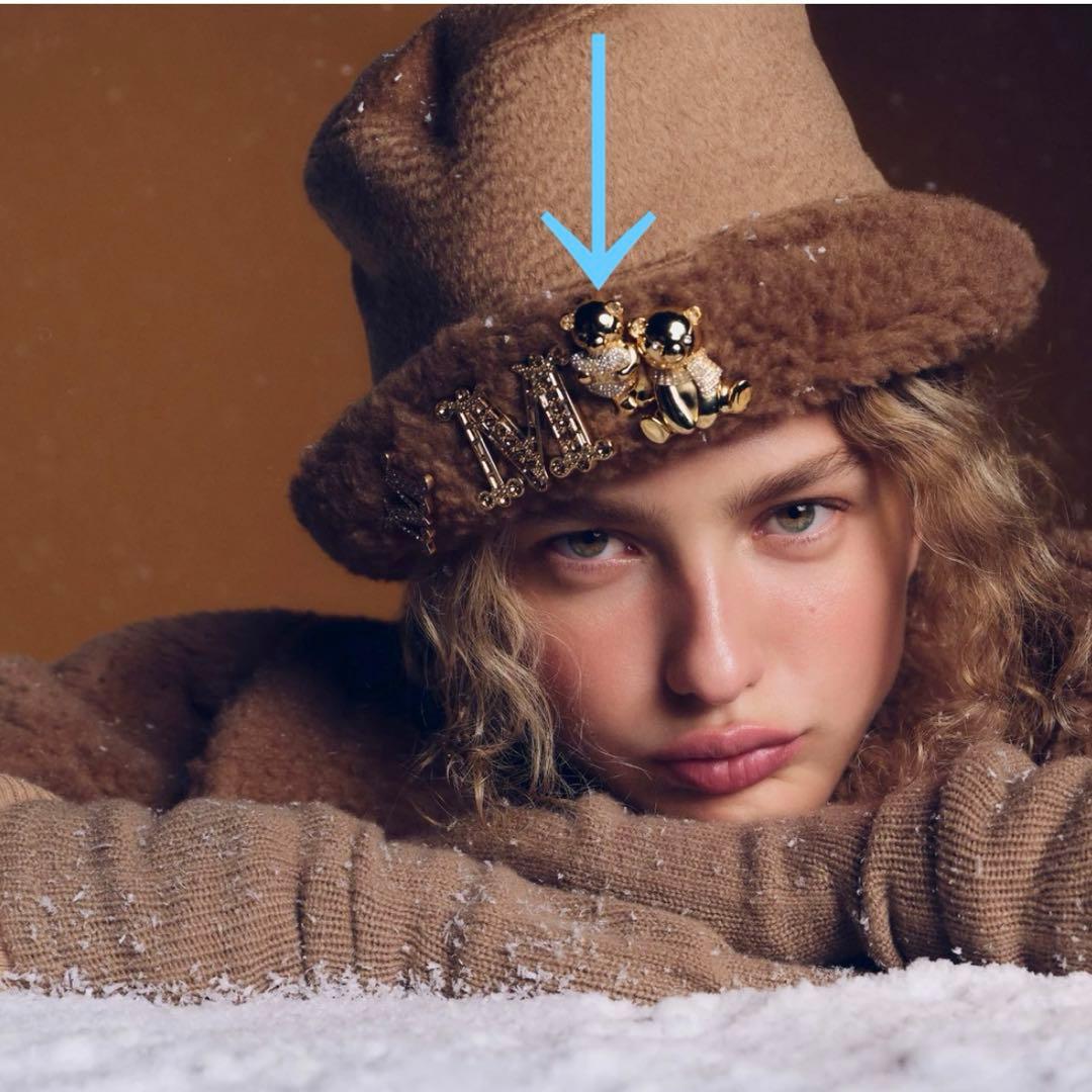 新品 MaxMara SHINYメタル テディ ブローチ heart bear - メルカリ