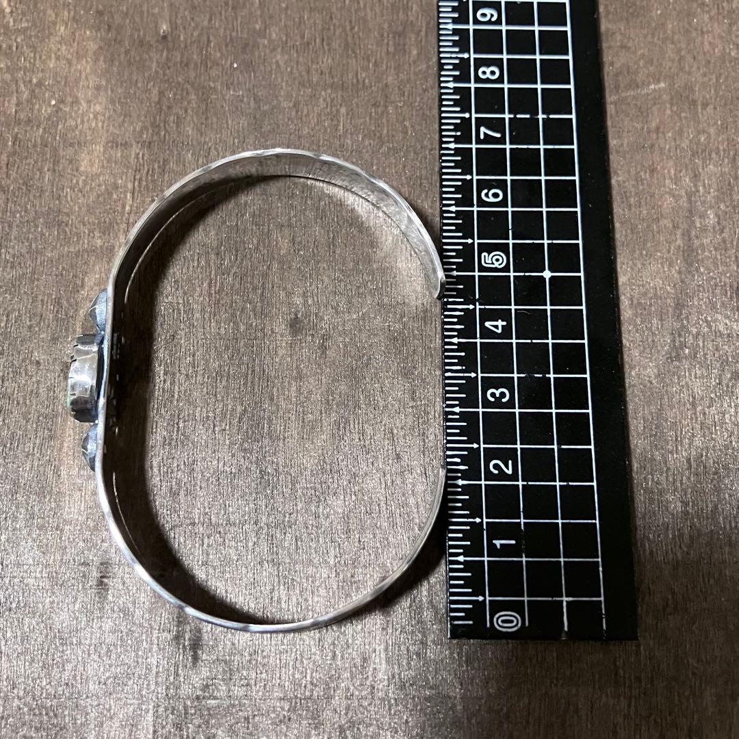 ロイストン　ターコイズ　シルバー　バングル　ブレスレット#インディアンジュエリー